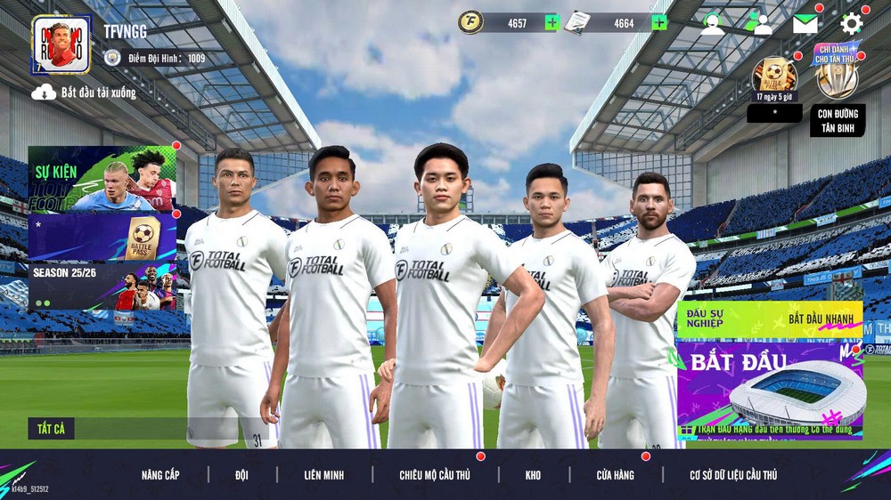 Game bóng đá Total Football VNG gây sốt trước ngày ra mắt