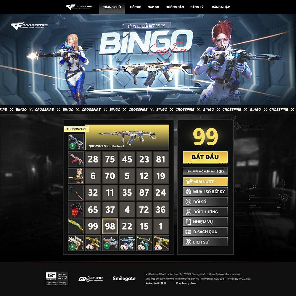 Crossfire tung Bingo mới QBZ-191-S Ghost Protocol