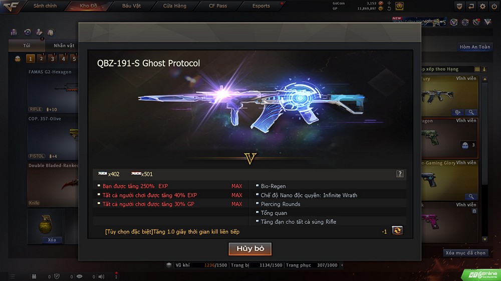 Crossfire tung Bingo mới QBZ-191-S Ghost Protocol