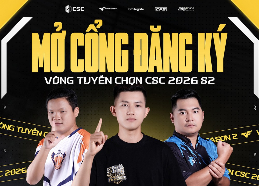 Vòng tuyển chọn CSC 2026 Season 2 mở đăng ký - cơ hội bước ra ánh sáng của các tài năng Đột Kích
