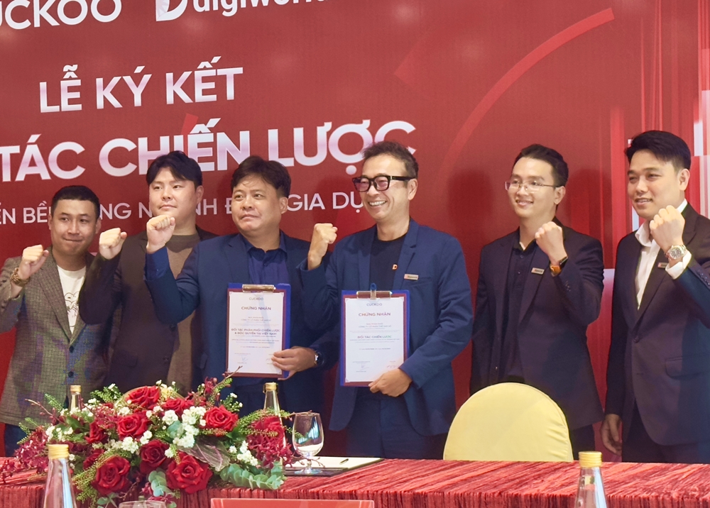 Cuckoo và Digiworld hợp tác chiến lược, phát triển bền vững ngành điện gia dụng