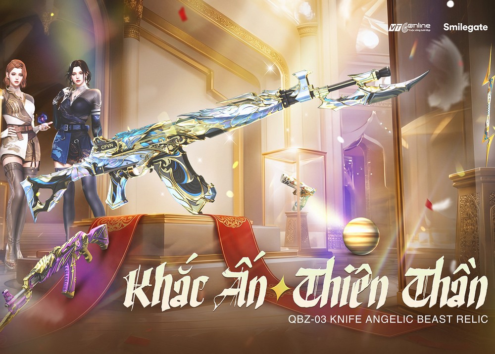 Crossfire giới thiệu vũ khí khắc ấn mới với Kho Báu Hoàng Gia Sapphire QBZ-03 Angelic Beast Relic
