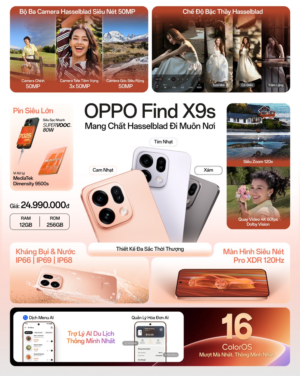 OPPO ra mắt bộ đôi flagship Find X9 Ultra và X9s