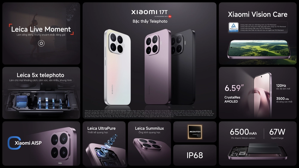 Xiaomi 17T Series chính thức ra mắt tại Việt Nam