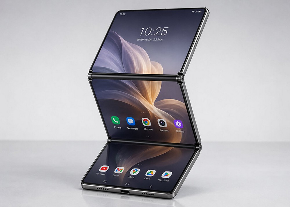 Huawei sắp ra mắt smartphone gập ba theo chiều dọc?