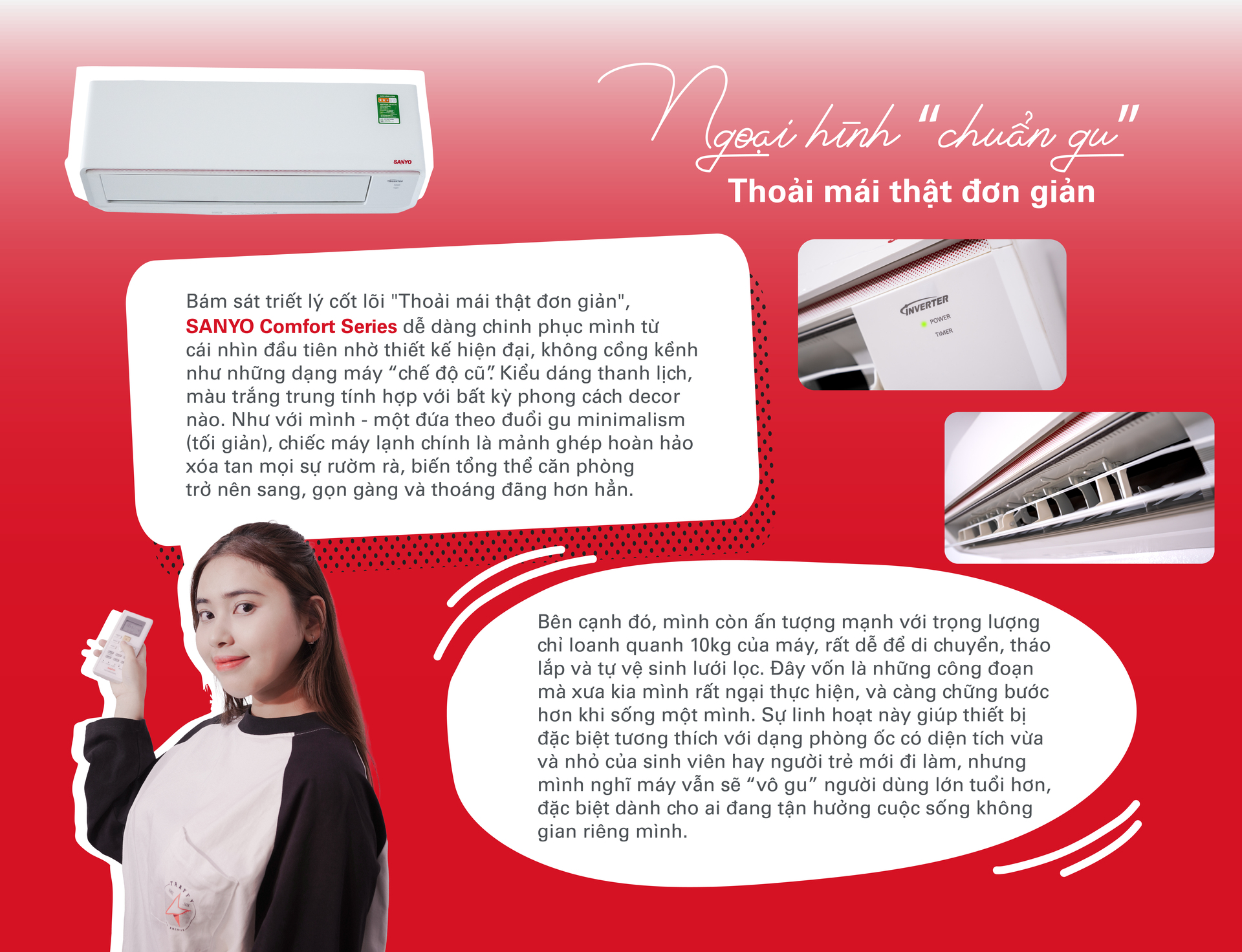 Cùng bạn trẻ nước mình đập tan cơn nóng với SANYO Comfort Series