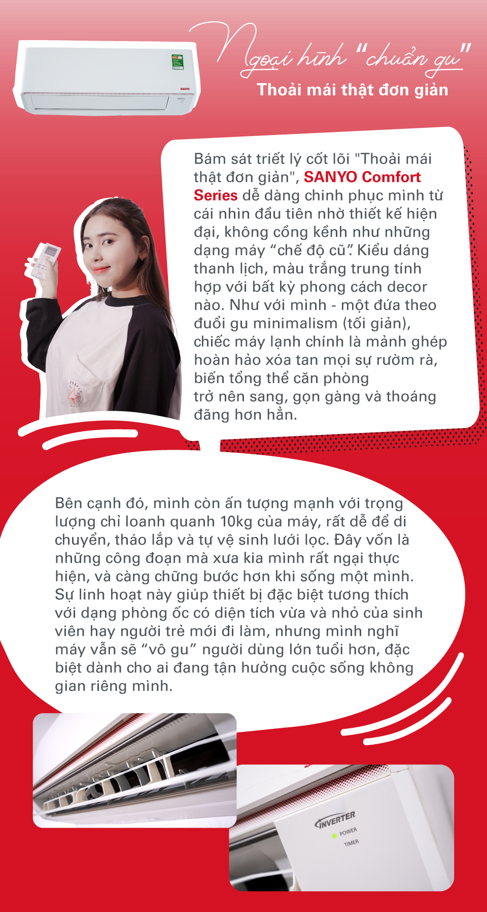 Cùng bạn trẻ nước mình đập tan cơn nóng với SANYO Comfort Series