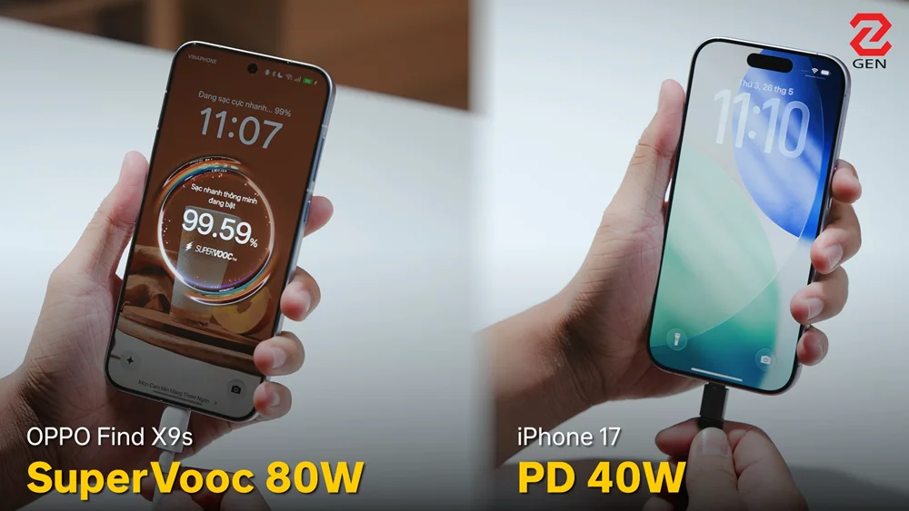 So sánh OPPO Find X9s vs. iPhone 17