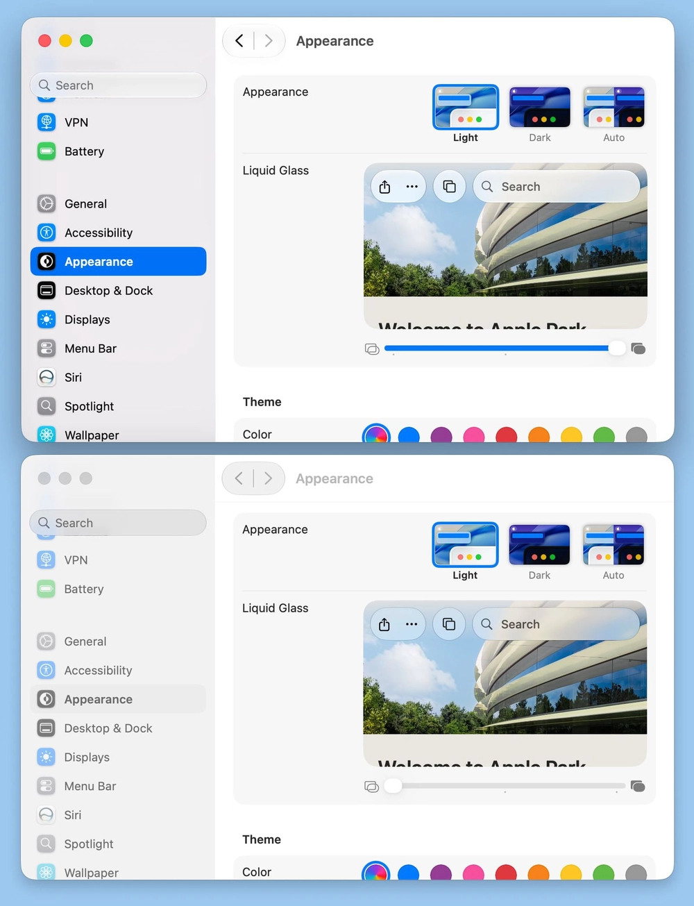 Tất cả thay đổi về Liquid Glass trên macOS Golden Gate