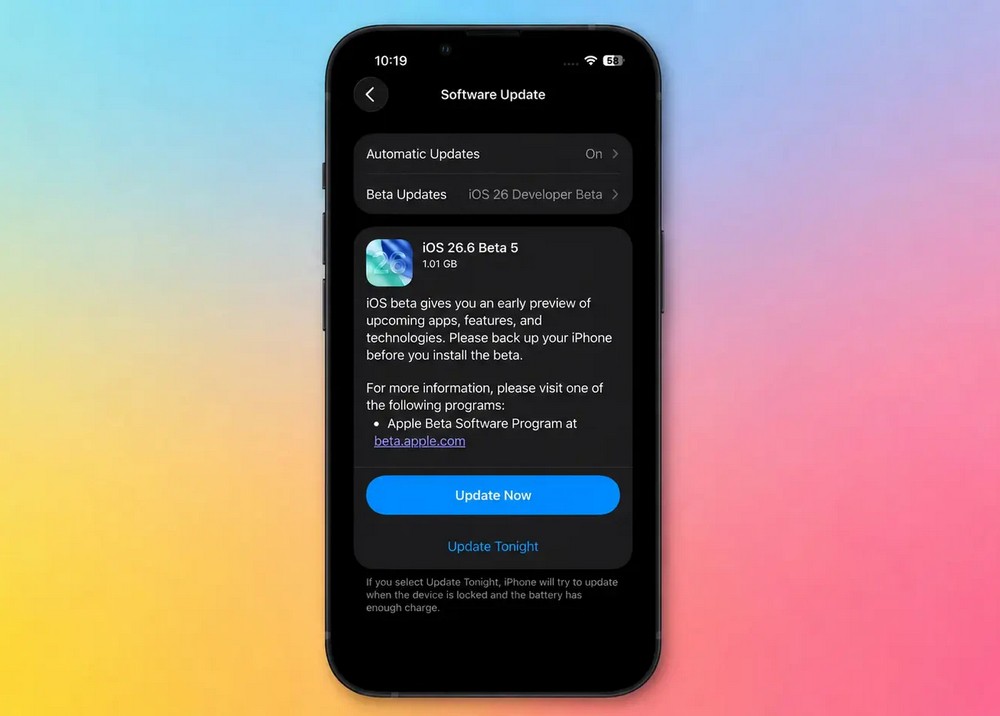 iOS 26.6 beta 5: Tập trung vá lỗi, thêm tính năng "chống cướp giật"
