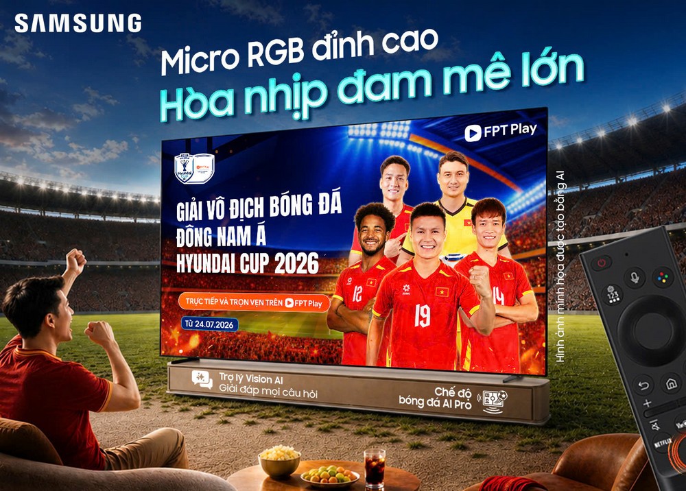 Samsung tung ưu đãi AI TV đón ASEAN HYUNDAI CUP 2026