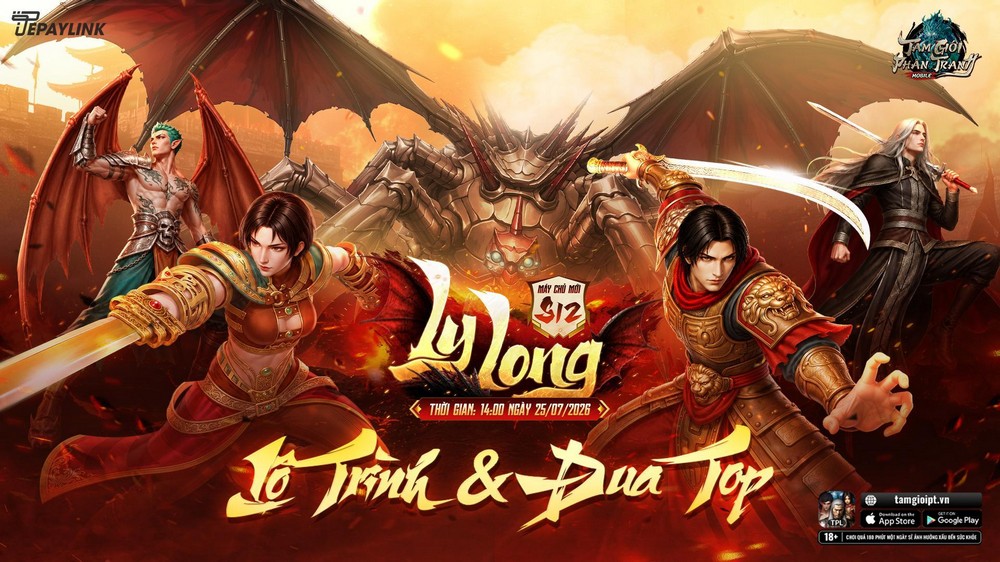 Tam Giới Phân Tranh Mobile khai mở máy chủ S12 Ly Long