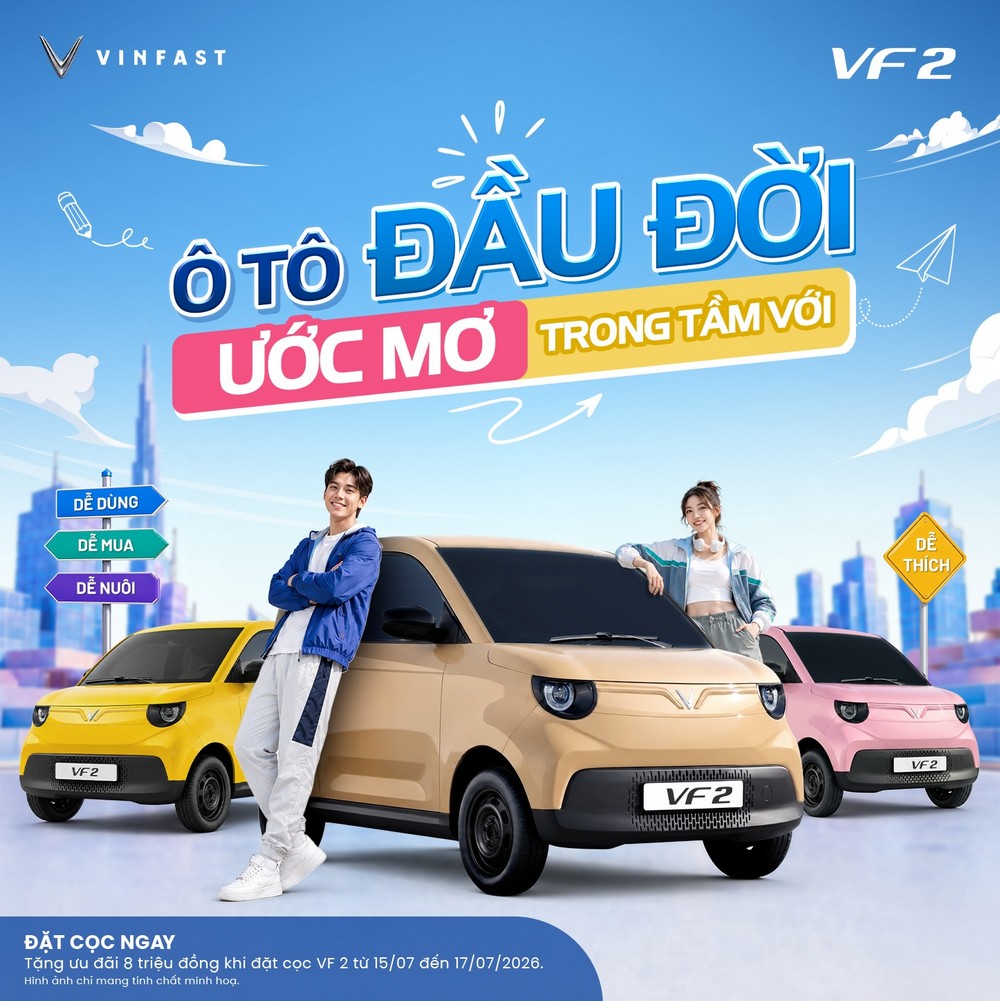 Mở đặt cọc mẫu ô tô điện VinFast VF 2