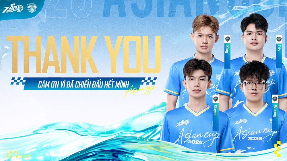 Asian Cup 2026: Tuyển ZingSpeed Mobile Việt Nam dừng bước