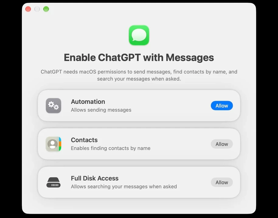 ChatGPT giờ có thể đọc và gửi tin nhắn trên Mac