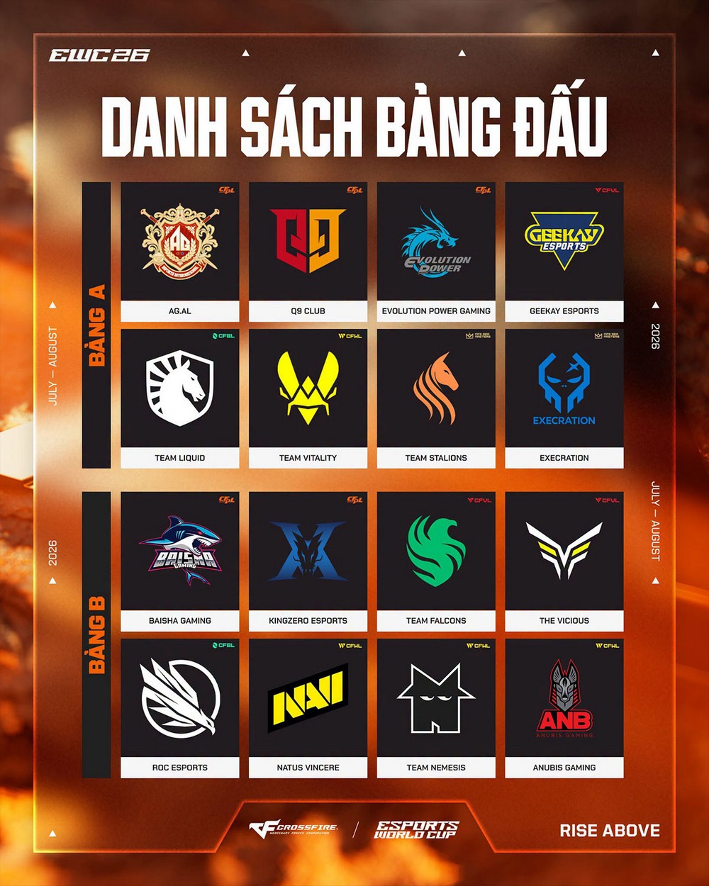 3 đại diện Crossfire Việt Nam tham dự Esports World Cup 2026