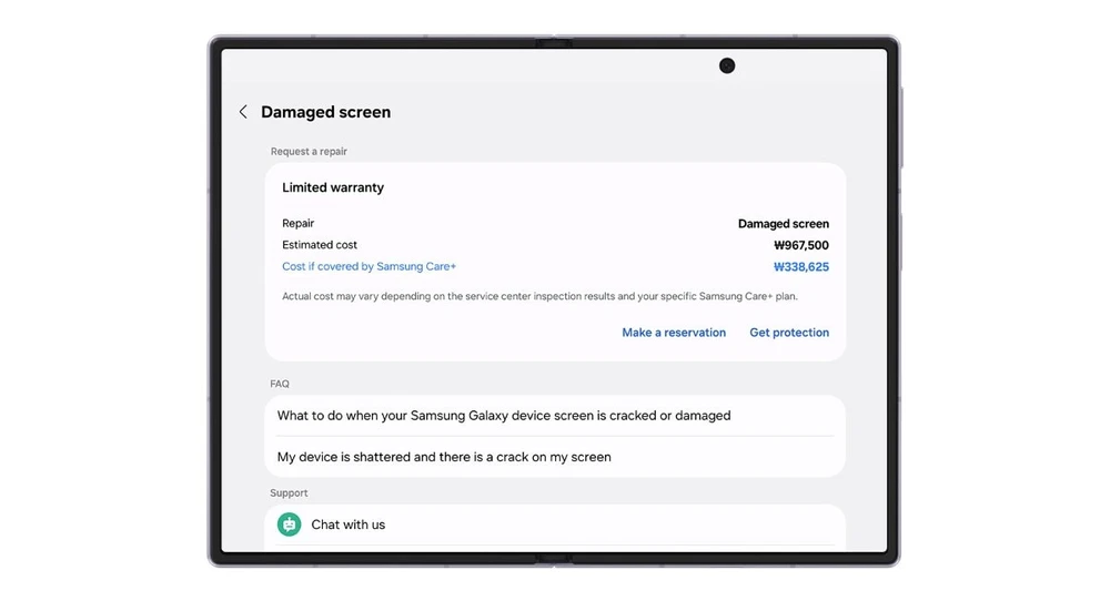 One UI 9 thêm “trợ lý” bảo hành, chăm sóc Galaxy tiện hơn