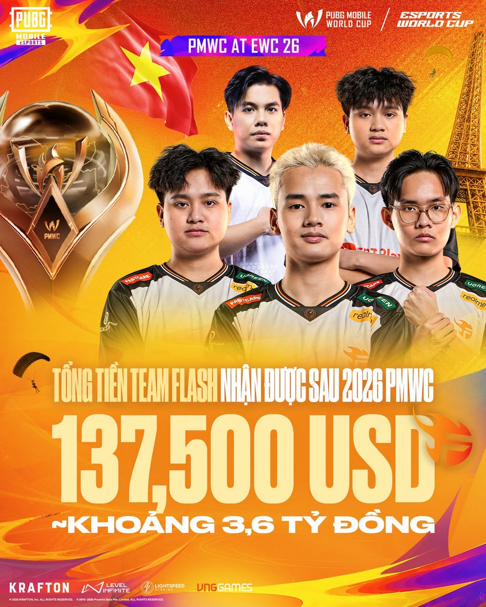 S2G Esports vô địch PUBG Mobile World Cup 2026
