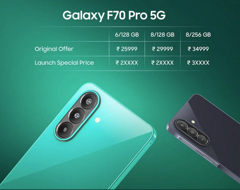 Galaxy F70 Pro 5G ra mắt: Pin 6.000 mAh, màn hình 120Hz