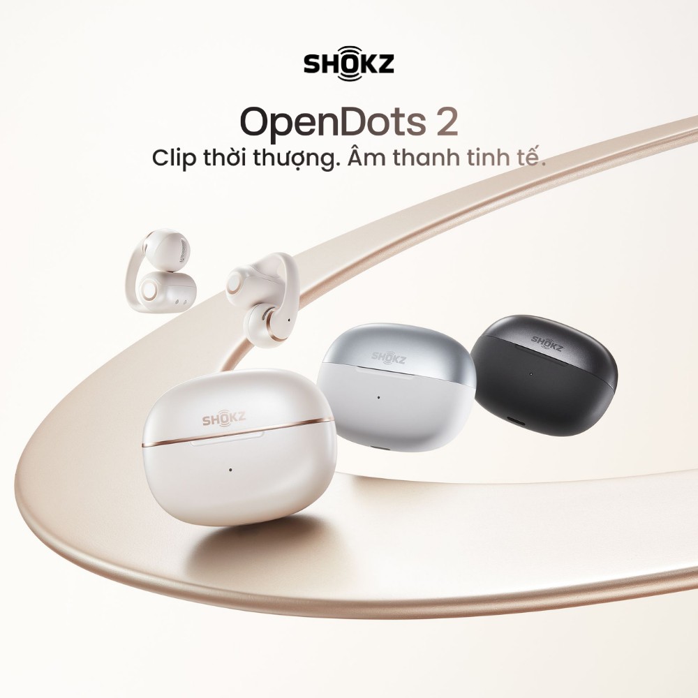 Shokz OpenDots 2 nâng tầm tai nghe open-ear