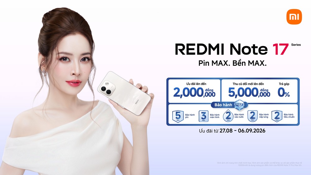 Xiaomi ra mắt REDMI Note 17 Series tại Việt Nam